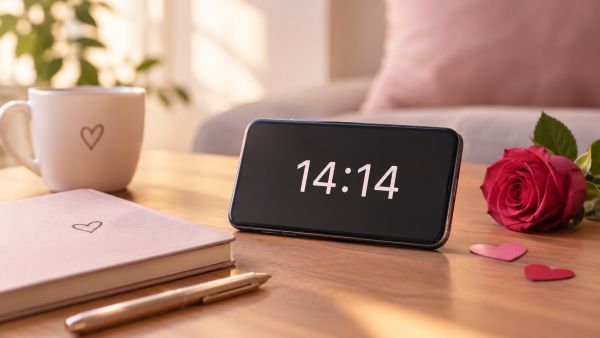 Interprétations amoureuses du 14h14 et ses effets